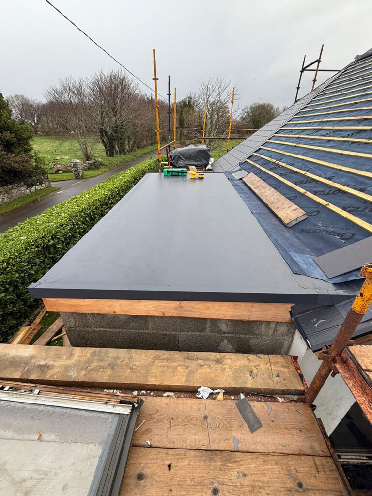 Roofing job in Limavady - Strata waterproofing PVC single ply detail
