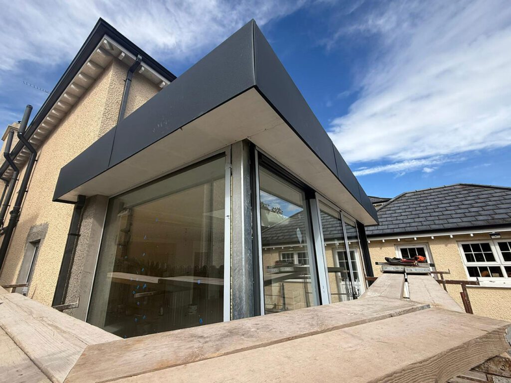 House in Newcastle done with Prefa anthracite aluminium facia