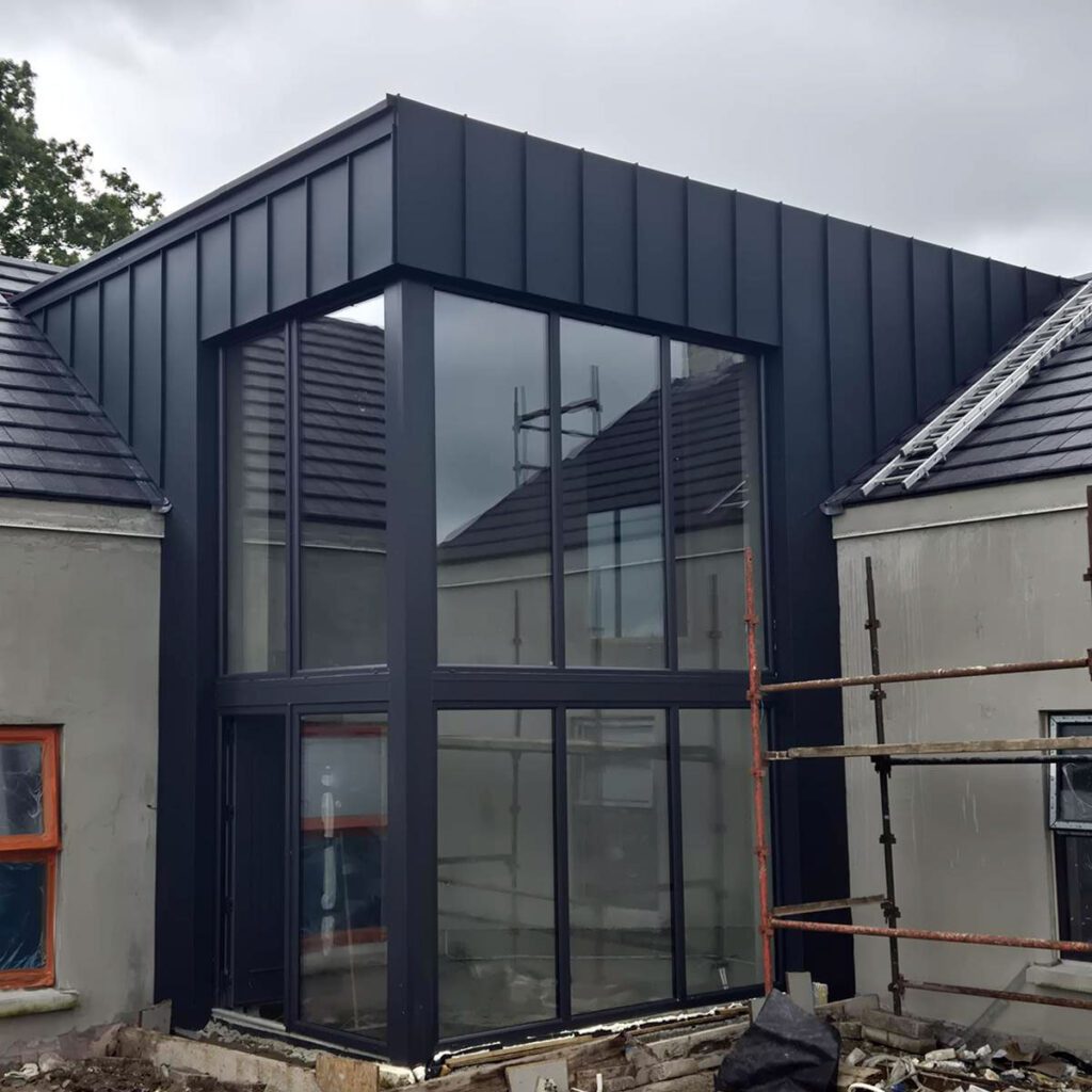 Job done in Drumquinn with Prefa anthracite aluminium standing seam panels