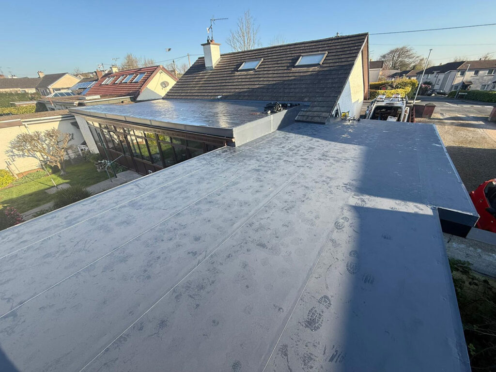 100m2 Strata waterproofing pvc single ply flat roof done in Cookstown