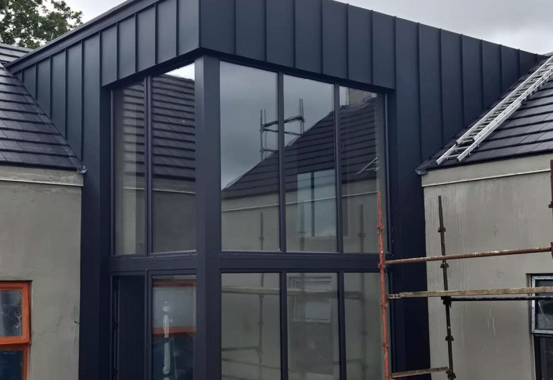 Job done in Drumquinn with Prefa anthracite aluminium standing seam panels